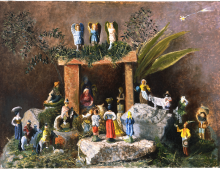 Presepe dipinto per Giovanni